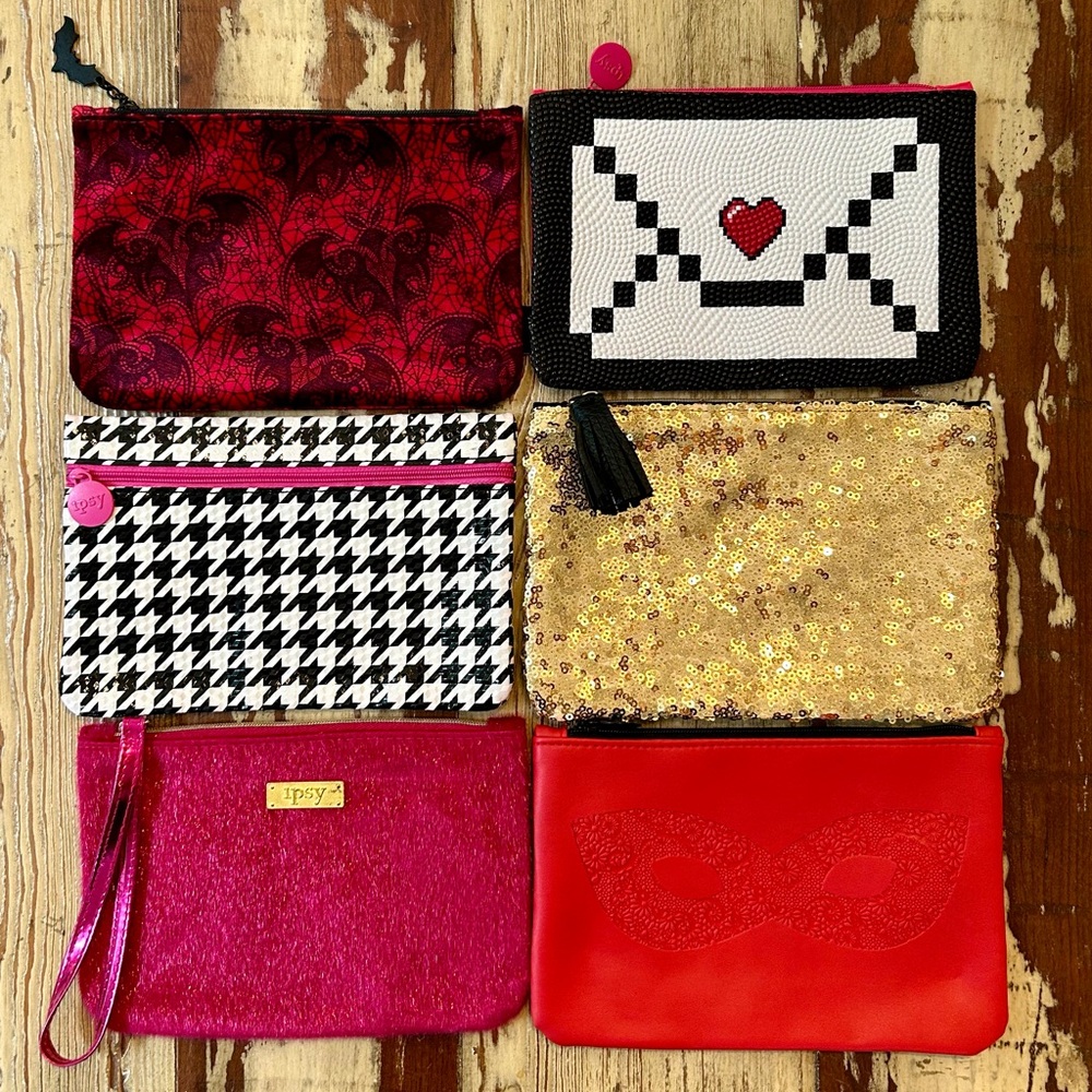 6 IPSY bags NEW